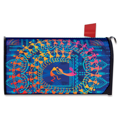 Ancient Indian Warli Tribal Print Mailbox Cover