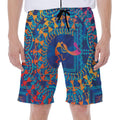 Ancient Indian Warli Tribal Print Men's Beach Shorts