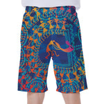 Ancient Indian Warli Tribal Print Men's Beach Shorts
