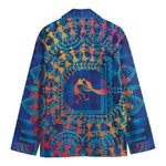 Ancient Indian Warli Tribal Print Men's Blazer