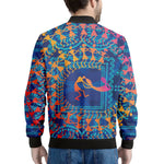 Ancient Indian Warli Tribal Print Men's Bomber Jacket