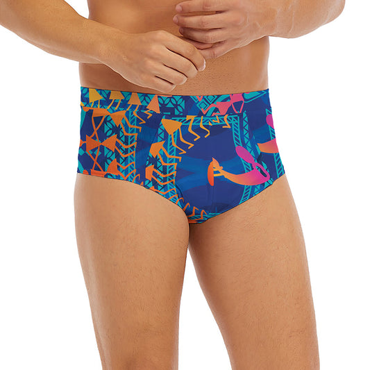 Ancient Indian Warli Tribal Print Men's Briefs
