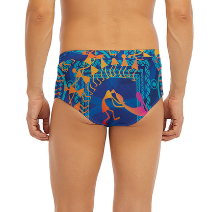 Ancient Indian Warli Tribal Print Men's Briefs