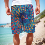 Ancient Indian Warli Tribal Print Men's Cargo Shorts