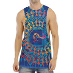 Ancient Indian Warli Tribal Print Men's Muscle Tank Top