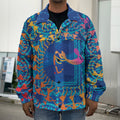 Ancient Indian Warli Tribal Print Men's Shirt Jacket