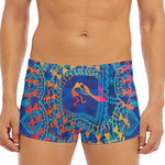 Ancient Indian Warli Tribal Print Men's Short Boxer Briefs