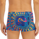 Ancient Indian Warli Tribal Print Men's Short Boxer Briefs