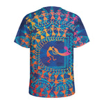 Ancient Indian Warli Tribal Print Men's Sports T-Shirt