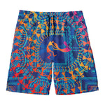 Ancient Indian Warli Tribal Print Men's Swim Trunks