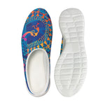 Ancient Indian Warli Tribal Print Mesh Casual Shoes