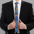 Ancient Indian Warli Tribal Print Necktie