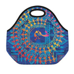 Ancient Indian Warli Tribal Print Neoprene Lunch Bag