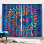 Ancient Indian Warli Tribal Print Pencil Pleat Curtains