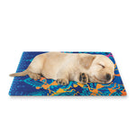 Ancient Indian Warli Tribal Print Pet Cooling Mat Cover