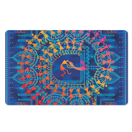 Ancient Indian Warli Tribal Print Polyester Doormat