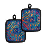 Ancient Indian Warli Tribal Print Pot Holders