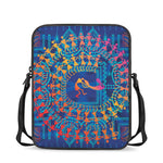 Ancient Indian Warli Tribal Print Rectangular Crossbody Bag