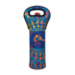 Ancient Indian Warli Tribal Print Single Neoprene Wine Tote