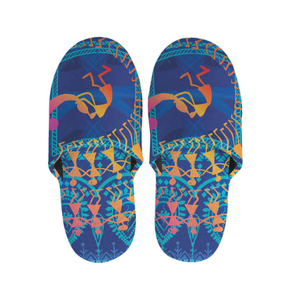Ancient Indian Warli Tribal Print Slippers