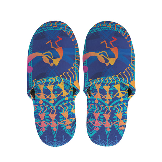 Ancient Indian Warli Tribal Print Slippers
