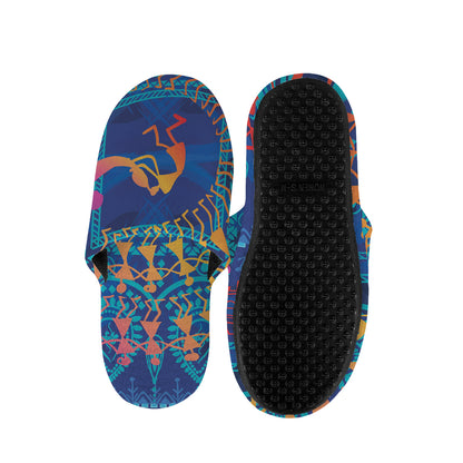 Ancient Indian Warli Tribal Print Slippers