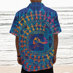 Ancient Indian Warli Tribal Print Textured Short Sleeve Shirt