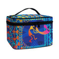 Ancient Indian Warli Tribal Print Travel Makeup Bag