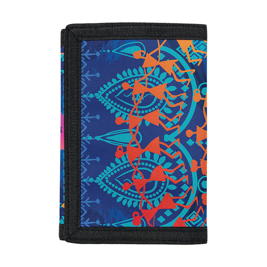 Ancient Indian Warli Tribal Print Trifold Wallet
