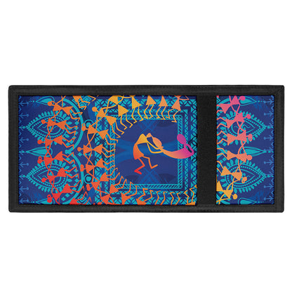 Ancient Indian Warli Tribal Print Trifold Wallet