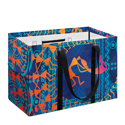 Ancient Indian Warli Tribal Print Utility Tote Bag