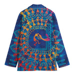 Ancient Indian Warli Tribal Print Women's Blazer