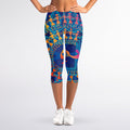 Ancient Indian Warli Tribal Print Women's Capri Leggings