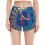 Ancient Indian Warli Tribal Print Women's Split Running Shorts