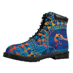 Ancient Indian Warli Tribal Print Work Boots