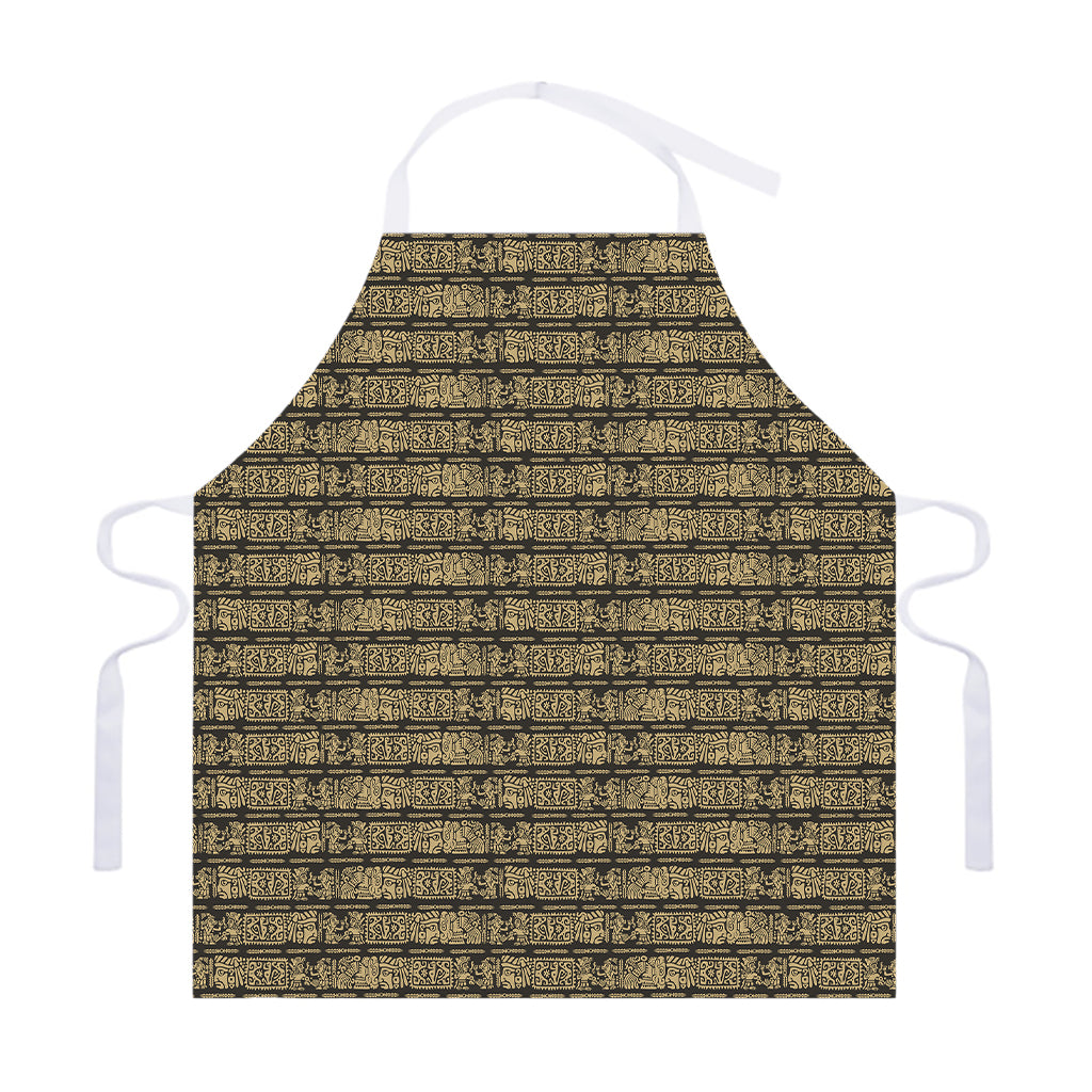 Ancient Maya Pattern Print Adjustable Apron