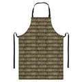 Ancient Maya Pattern Print Bib Apron With Pocket
