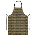 Ancient Maya Pattern Print Bib Apron With Pocket