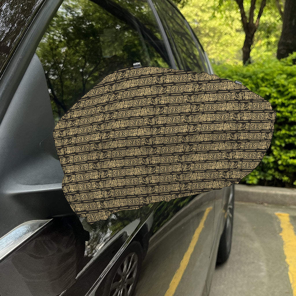 Ancient Maya Pattern Print Car Side Mirror Covers