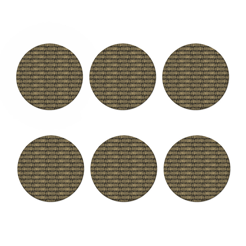Ancient Maya Pattern Print Coaster Set
