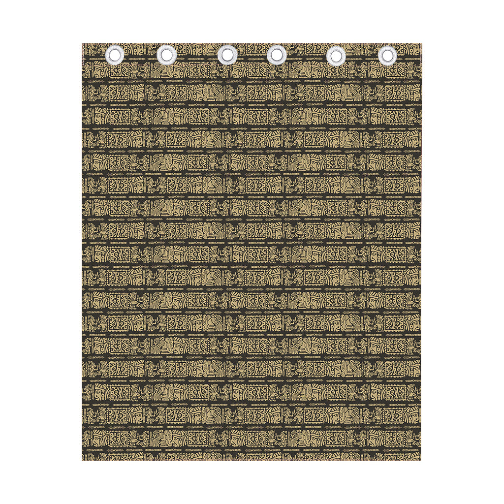 Ancient Maya Pattern Print Curtain