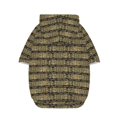 Ancient Maya Pattern Print Dog Zip Up Hoodie