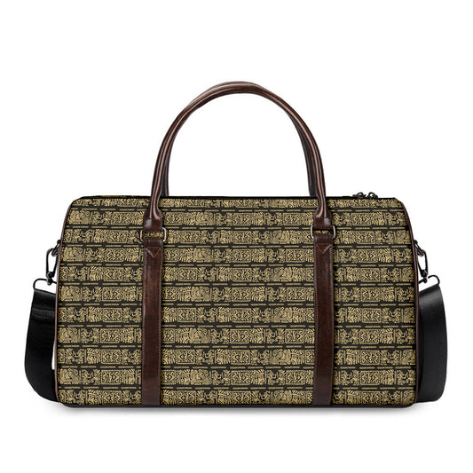 Ancient Maya Pattern Print Duffle Bag