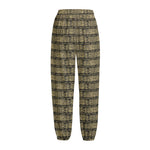 Ancient Maya Pattern Print Fleece Lined Knit Pants