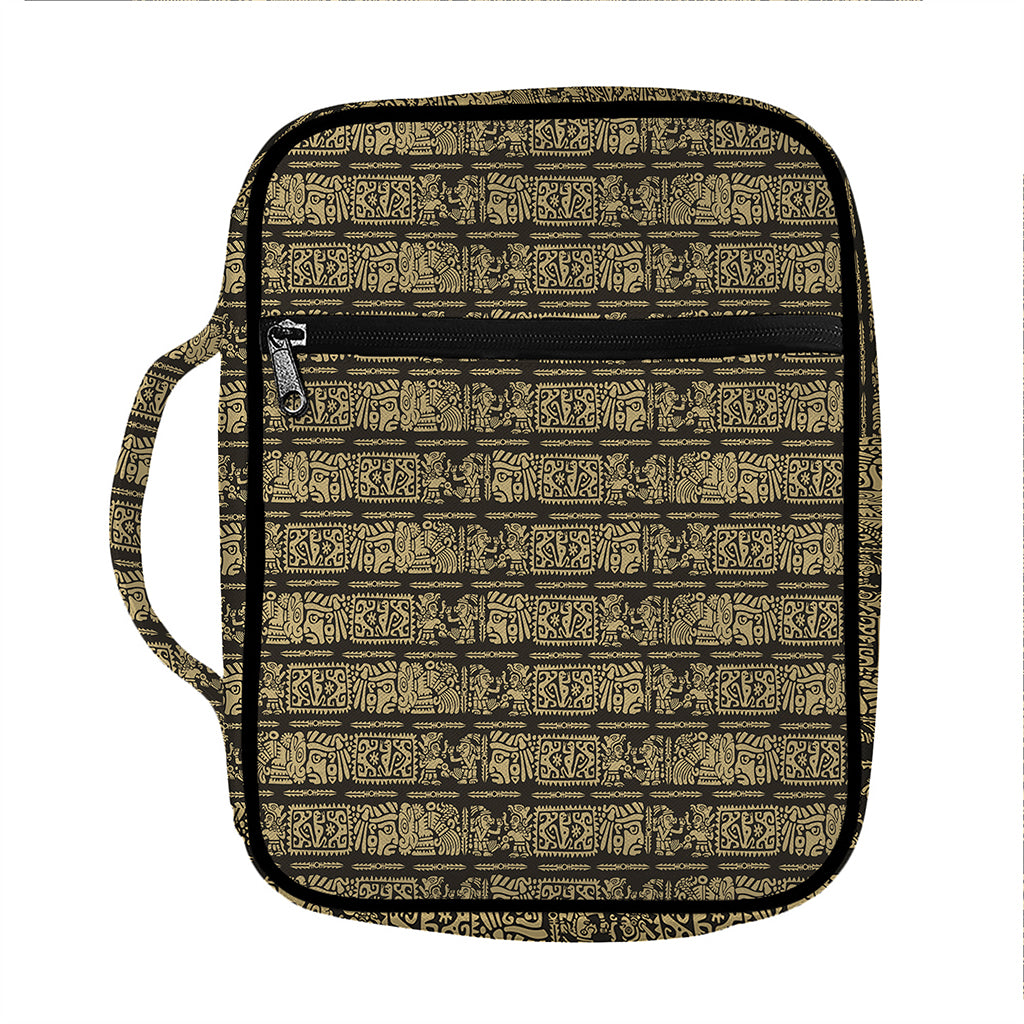 Ancient Maya Pattern Print Front Pocket Bible Bag