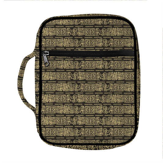 Ancient Maya Pattern Print Front Pocket Bible Bag