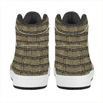 Ancient Maya Pattern Print High Top Leather Sneakers