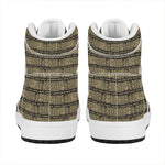 Ancient Maya Pattern Print High Top Leather Sneakers