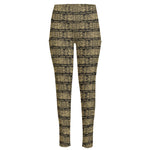 Ancient Maya Pattern Print High-Waisted Pocket Leggings
