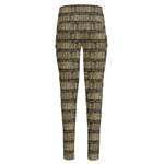 Ancient Maya Pattern Print High-Waisted Pocket Leggings